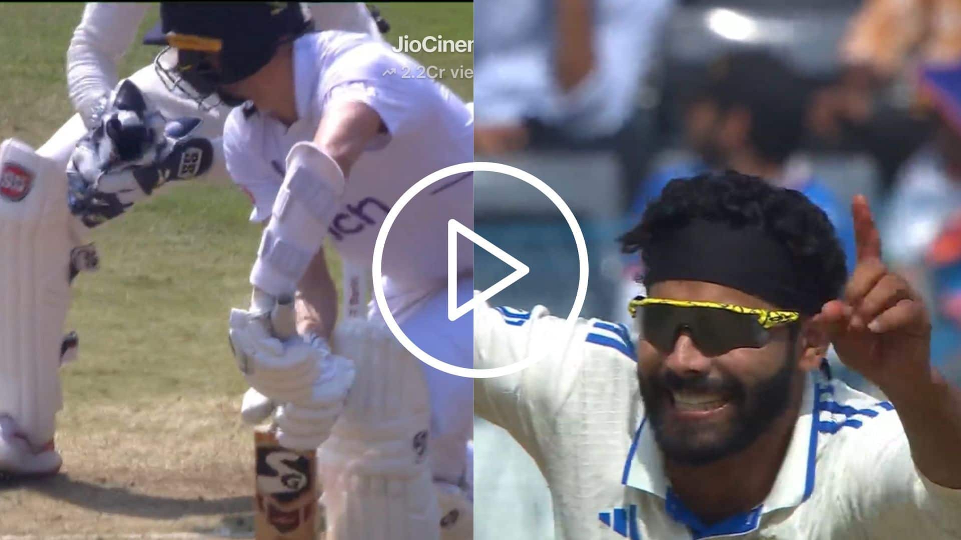 [Watch] Mark Wood Departs For A Duck Courtesy Sir Jadeja On Day 4 at Hyderabad